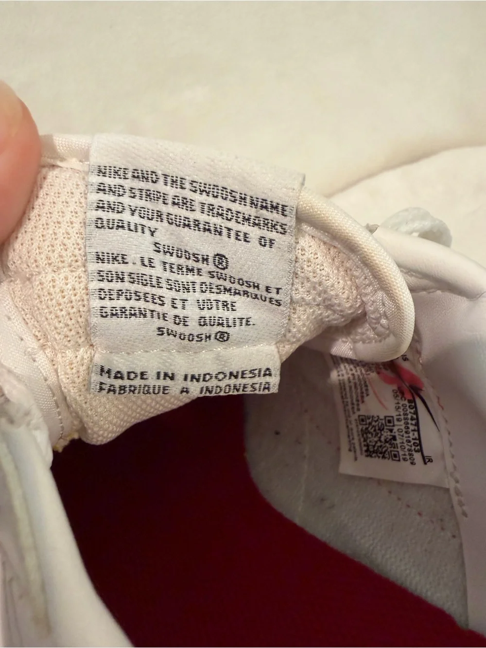 Nike White Red Blue Classic Cortez-Style Athletic Shoes - Forest Gump